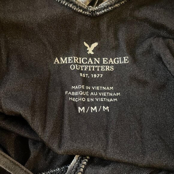 American Eagle AEO Silver Gray Crushed Velvet Tank Top Size Medium Festival - Picture 5 of 7